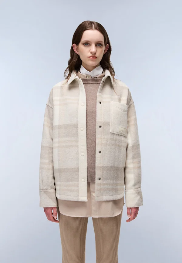 LAUGEN CHECK - Button-down blouse - beige