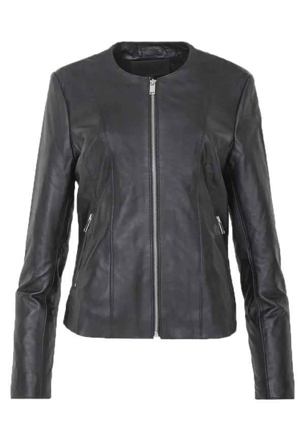LAURNA - Leather jacket - black