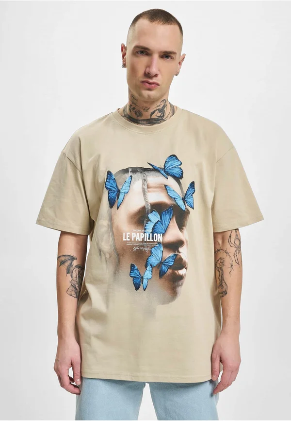 LE PAPILLON OVERSIZE  - Print T-shirt - sand