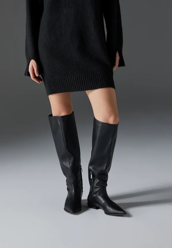 LEATHER - Boots - black