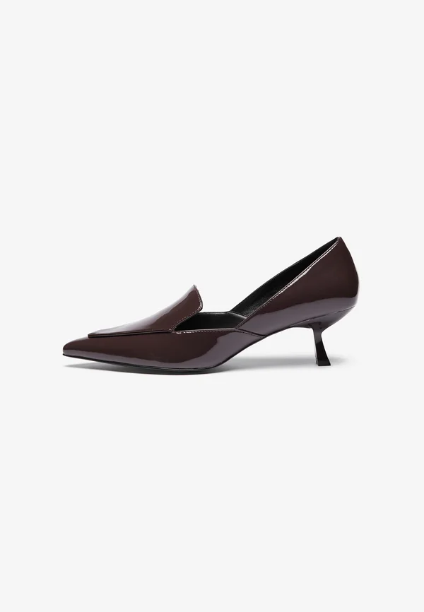 LEATHER - Classic heels - dark brown