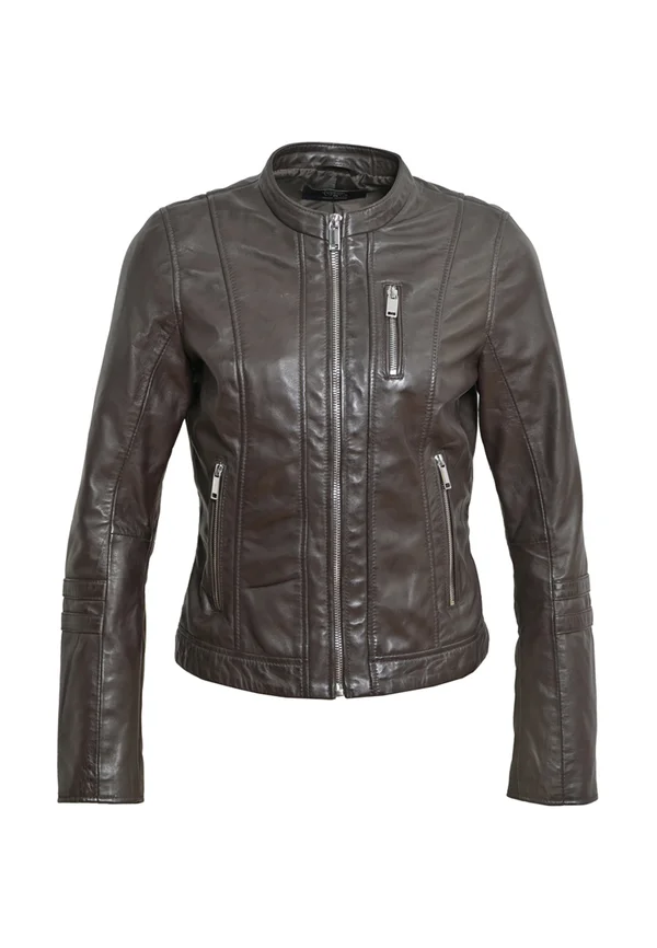Leather jacket - brown