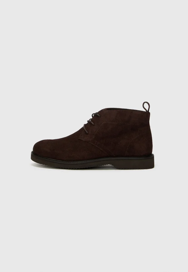 LEATHER - Lace-up ankle boots - dark brown