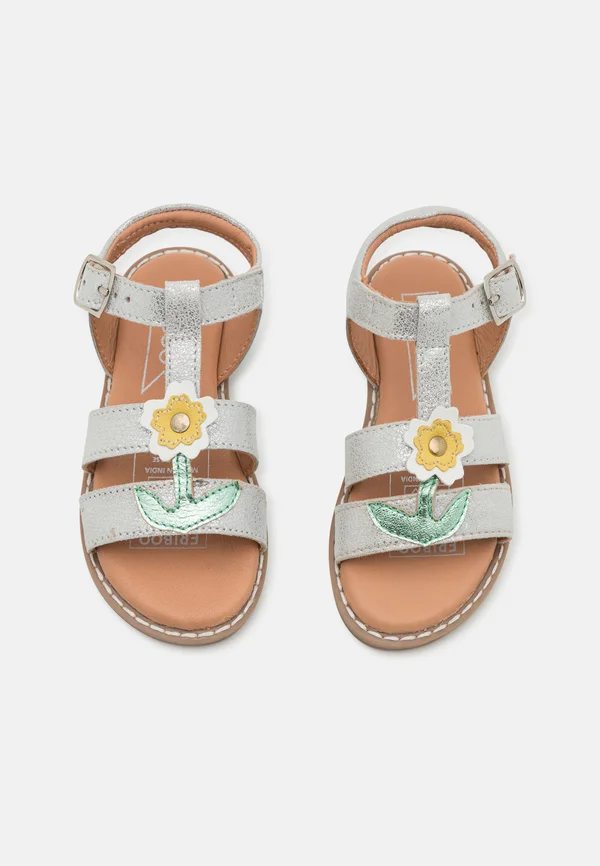 LEATHER - Sandals - silver