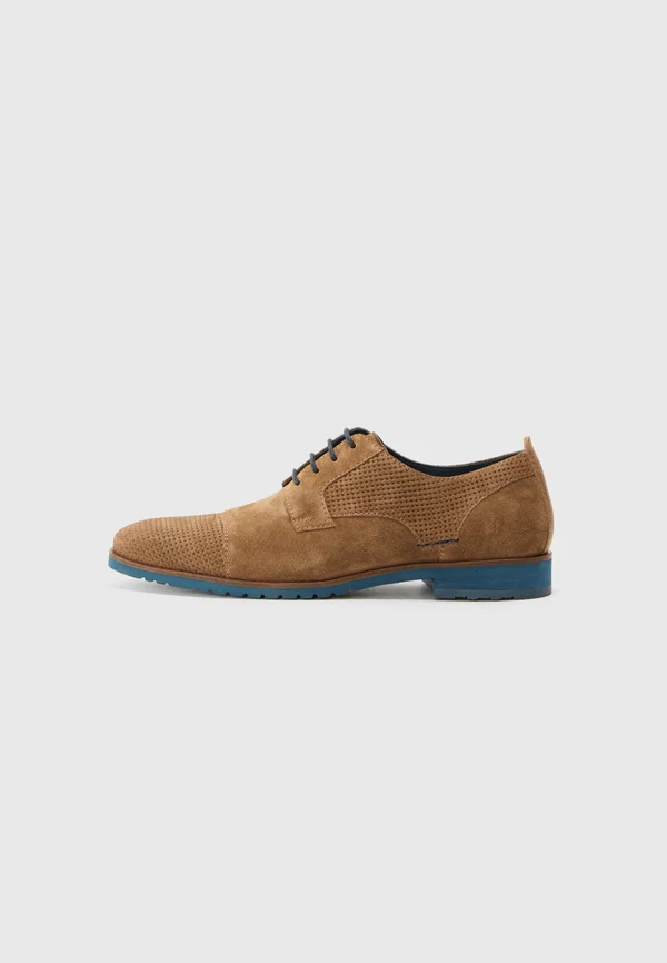 LEATHER - Smart lace-ups - sabbia