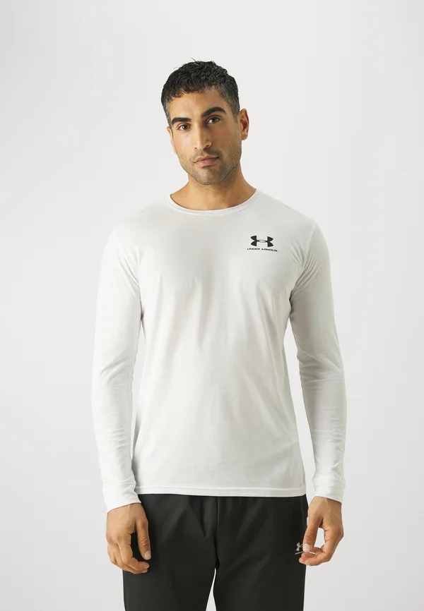 LEFT CHEST - Long sleeved top - white/black