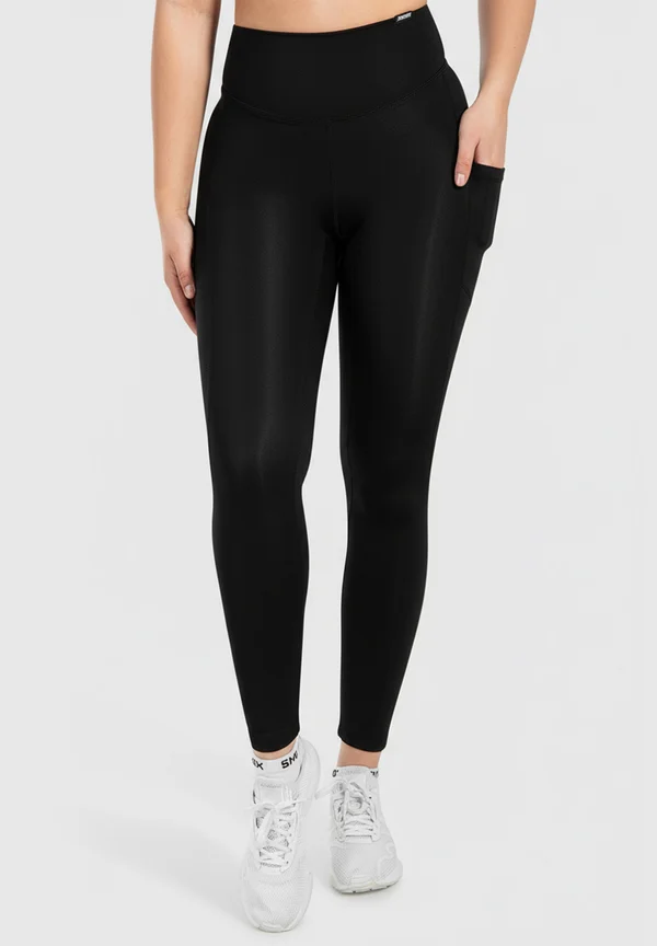 LEGGINGS WITH TWO POCKETS HIGH-WAIST YOGA PILATES KELSY - Leggings - schwarz