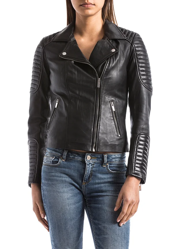 LEMIA - Leather jacket - black