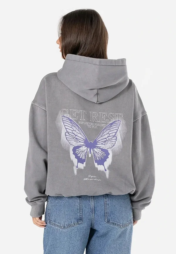 LENA OVERSIZED HOODIE - Sweatshirt - vintage grey