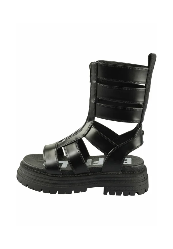 LENNOX ZEUS - Platform sandals - black