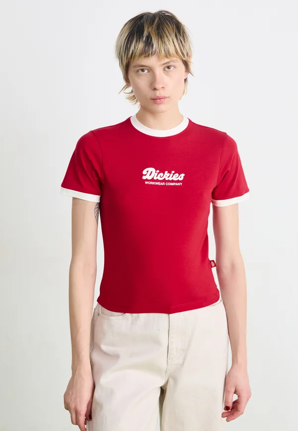 LEWISTOWN RINGER TEE  - Print T-shirt - english red