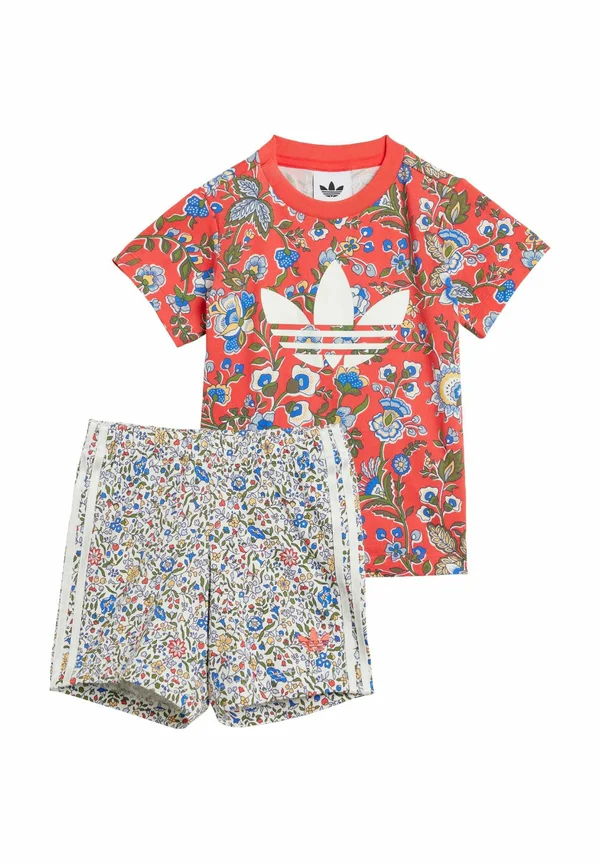 LIBERTY LONDON SHORT SET - Tracksuit bottoms - semi lucid red multicolor