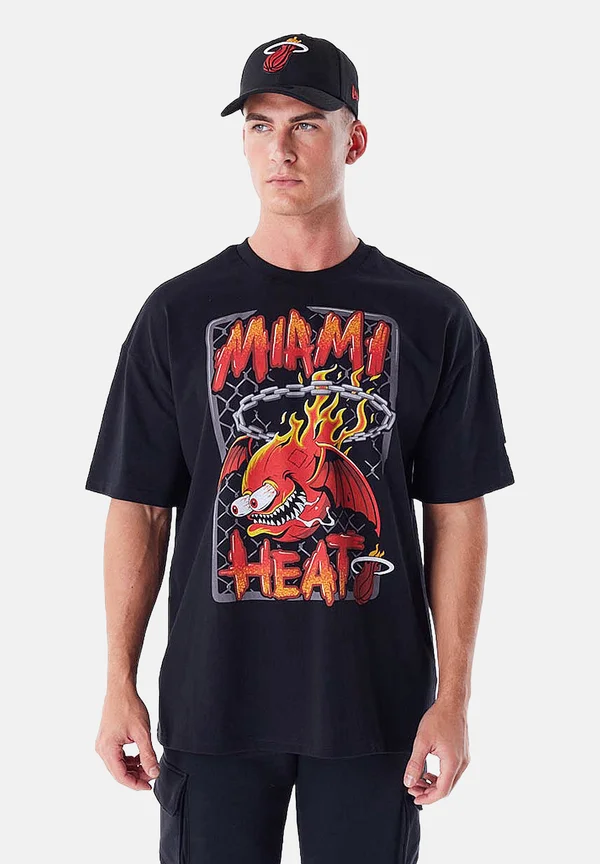 LIFESTYLE  NBA MIAMI HEAT GRAPHIC - Print T-shirt - schwarz
