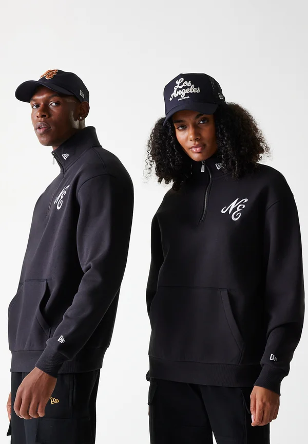 LIFESTYLE QUARTER ZIP UNISEX - Sweatshirt - black