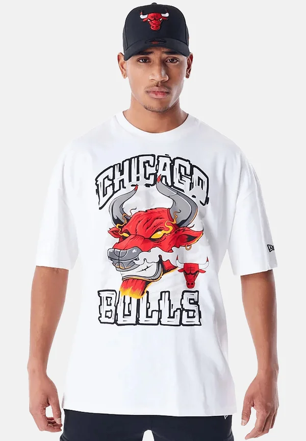 LIFESTYLE - TEXTILIEN -NBA CHICAGO BULLS GRAPHIC  - Print T-shirt - weiss