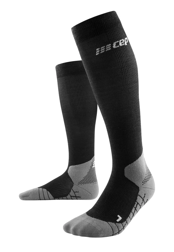 LIGHT MERINO HIKING COMPRESSION SOCKS KNEE-HIGH MEN - MADE IN GERMANY - Knee high socks - black