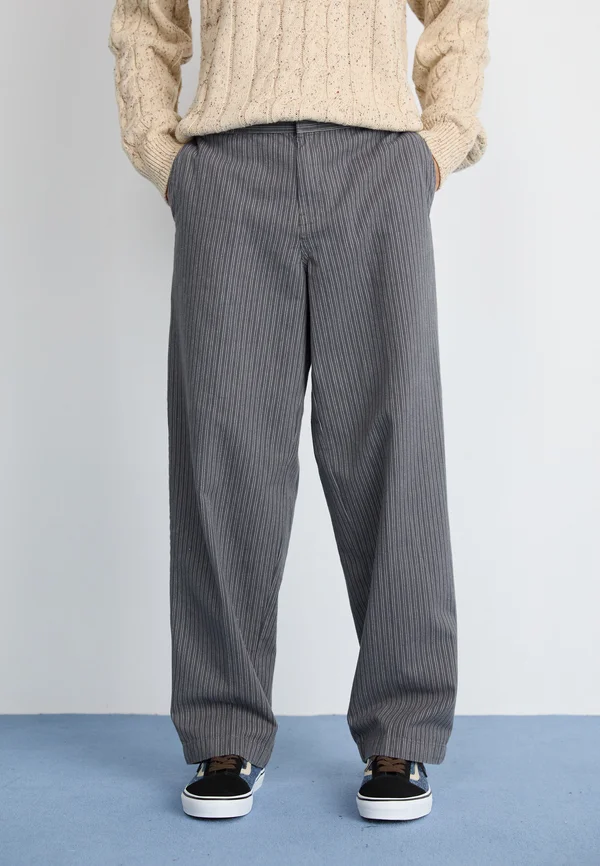 LIMA PINSTRIPE PANT - Trousers - charcoal