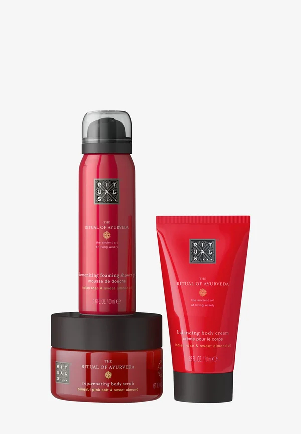 LIMITED EDITION TRIAL SET - THE RITUAL OF AYURVEDA - SWEET & NUTTY - SWEET ALMOND OIL & INDIAN ROSE - Bath and body set