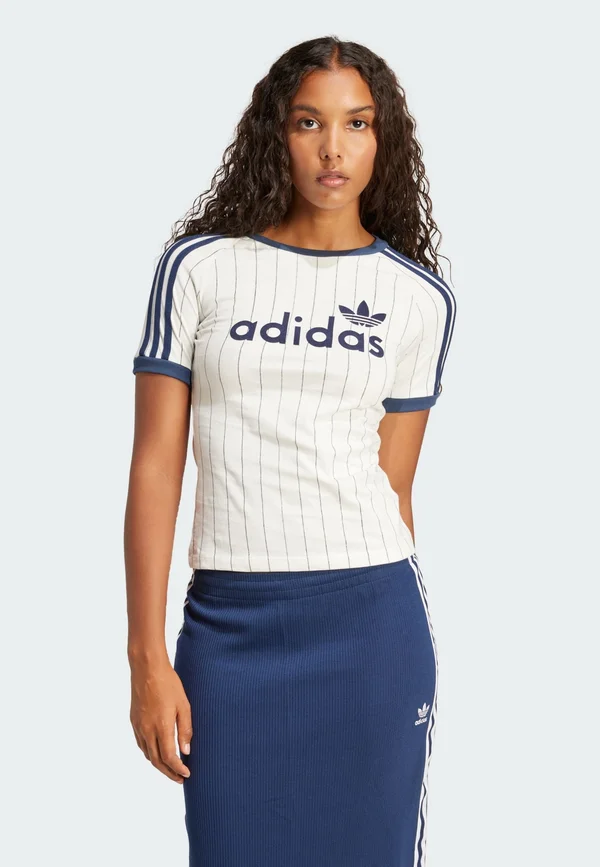 LINEAR GRAPHIC CALIFORNIA - Print T-shirt - off white   night indigo