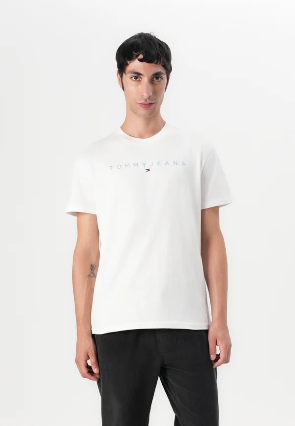 LINEAR LOGO TEE - Print T-shirt - ecru multi