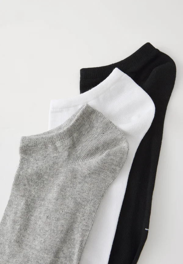 LINER SOCKS 3PACK UNISEX - Socks - white/medium grey heather/black