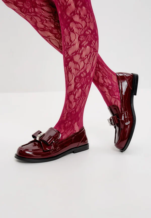 LOAFERS – BOW DETAIL CLASSIC STYLE - Slip-ons - bordeaux