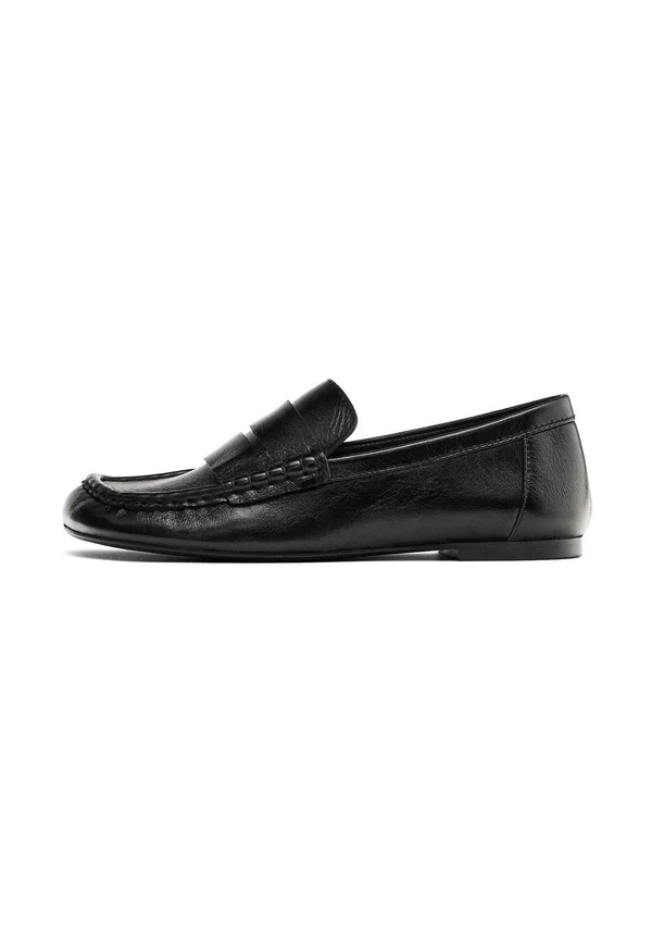 LOAFERS WITH PENNY STRAP - Slip-ons - black