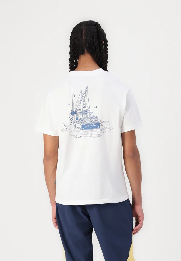 LOBSTER BOAT  - Print T-shirt - white