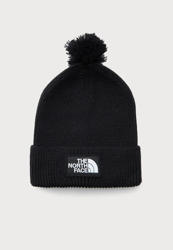 LOGO BOX POM BEANIE UNISEX - Beanie - black