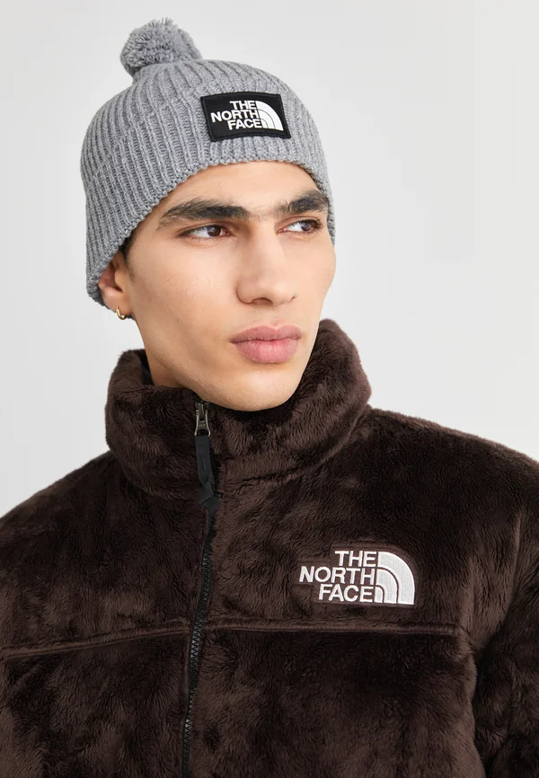 LOGO BOX POM BEANIE UNISEX - Beanie - medium grey heather
