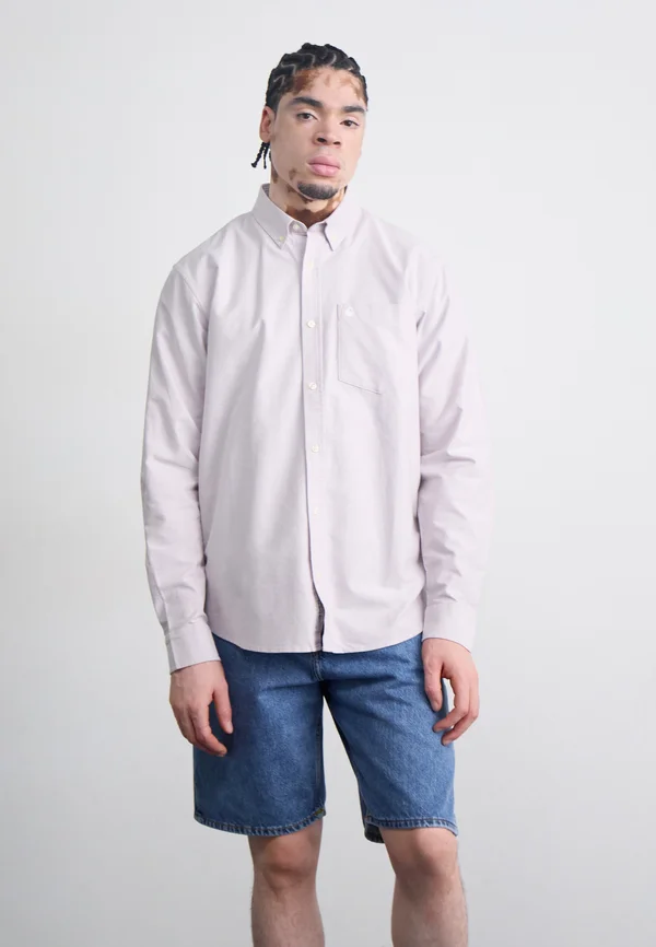 LOGO OXFORD - Shirt - pink fog/white