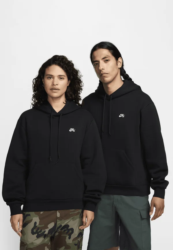 LOGO UNISEX - Hoodie - black/(white)