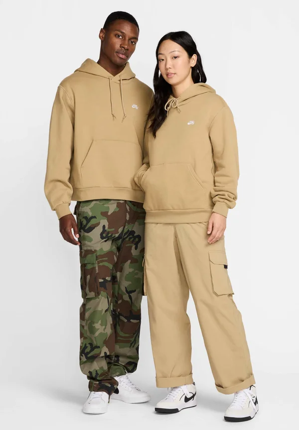 LOGO UNISEX - Hoodie - parachute beige white