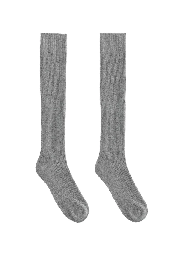 LONG 15% CASHMERE SOFT TOUCH - Knee high socks - light grey