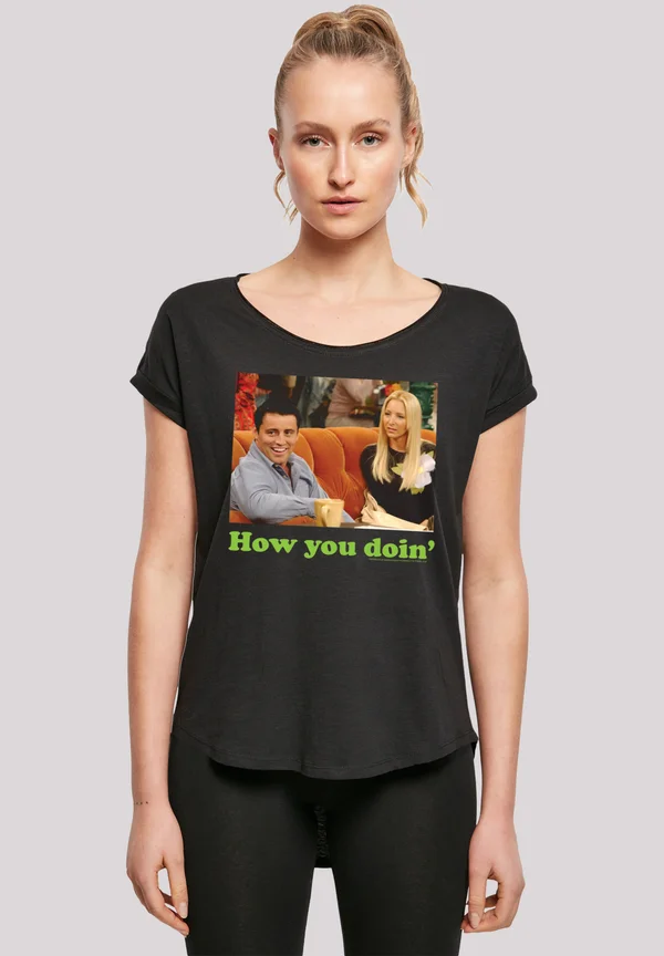 LONG CUT 'FRIENDS TV SERIE HOW YOU DOIN' - Print T-shirt - black