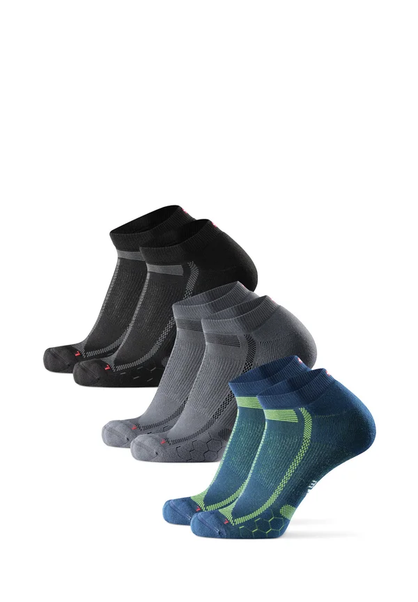 LONG DISTANCE  3 PACK   - Trainer socks - grey black blue