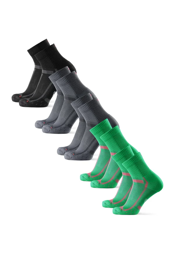 LONG DISTANCE  5 PACK - Sports socks - black grey green