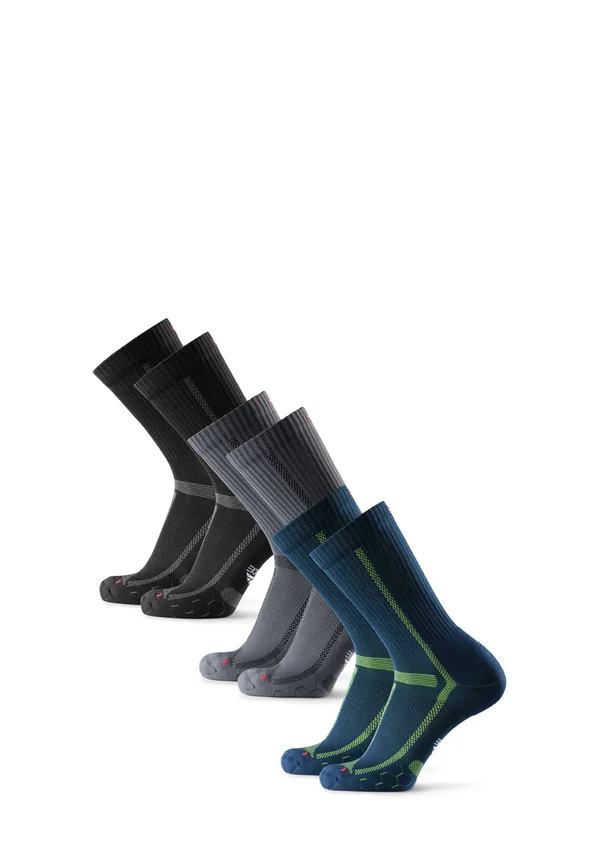 LONG DISTANCE CREW 3 PACK - Sports socks - black/grey/navy