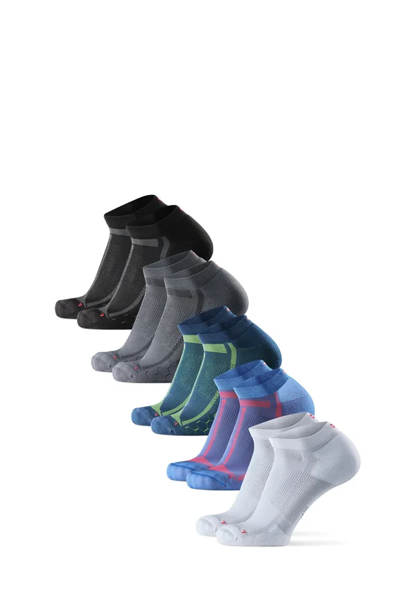 LONG DISTANCE RUNNING LOW-CUT 5 PACK - Trainer socks - MC (Black/Grey, Blue/Yellow, Grey/Black, White, Blue)