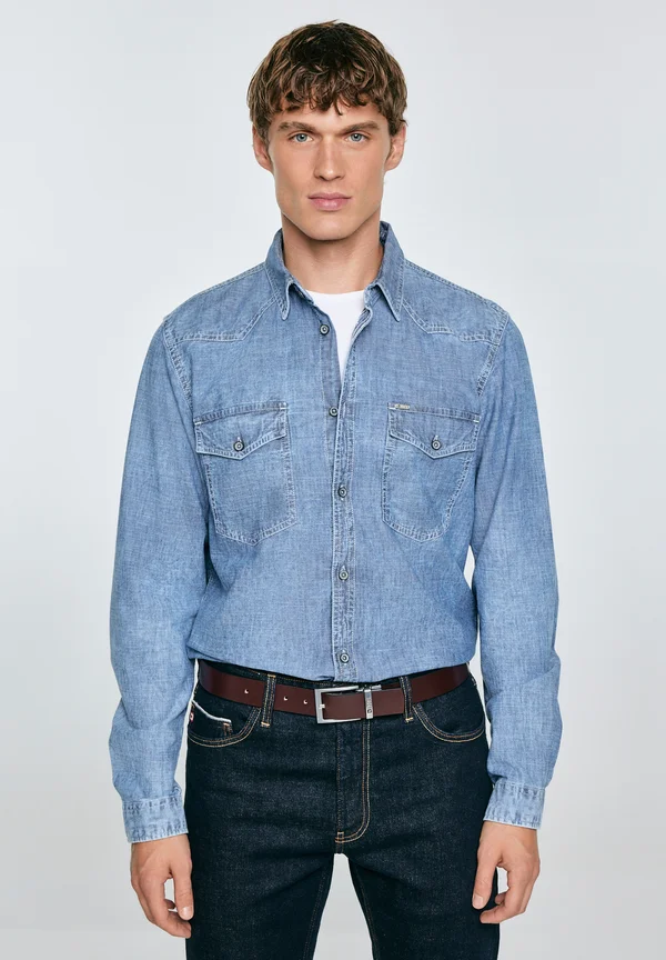 LONG REGULAR FIT  - Shirt - blau