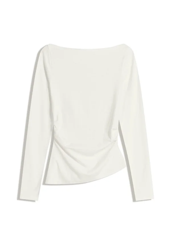 LONG SLEEVE - ASYMMETRIC - Long sleeved top - white