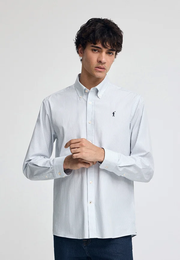 LONG SLEEVE STRIPES GO POP - Shirt - baby blue