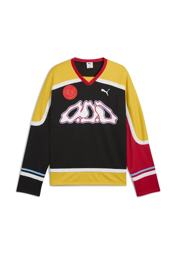 Long sleeved top - black/yellow sizzle/for all time red