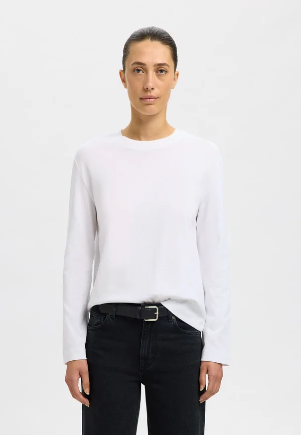 Long sleeved top - bright white