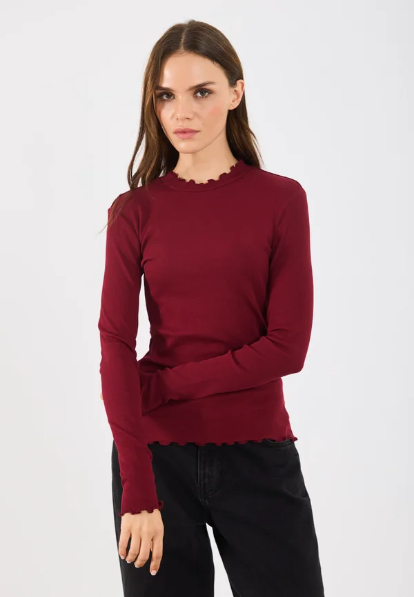 Long sleeved top - cabernet