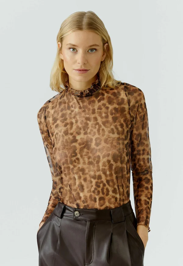 Long sleeved top - camel grey