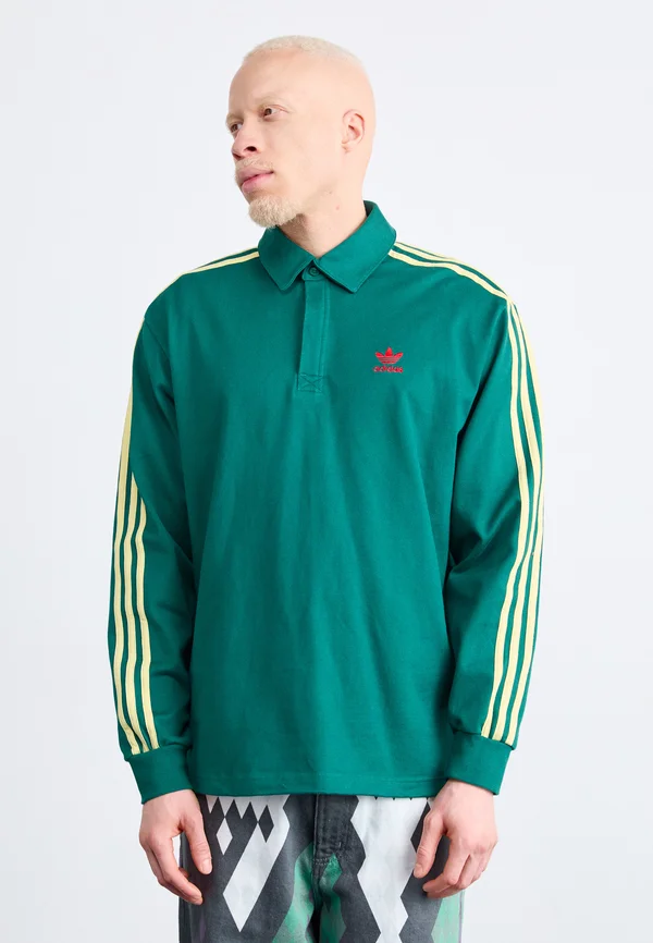 Long sleeved top - collegiate green/better scarlet/powder yellow