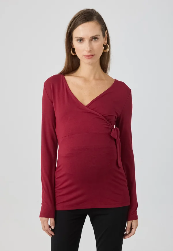 Long sleeved top - dark red