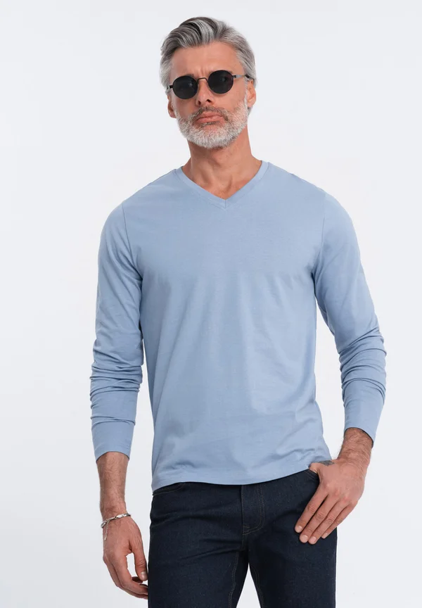 Long sleeved top - light blue