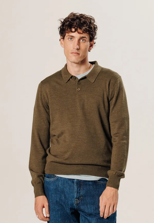 Long sleeved top - marron ecorce